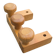 Coat rack with 3 hooks by Guillerme and Chambron