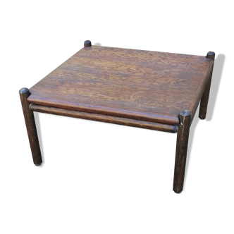 Vintage wooden square coffee table