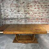 Table or desk with extensions on foot lyre Art Deco period