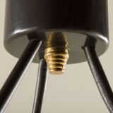 Italian pendant lamp with “lattimo” Murano glass shades, mid century modern