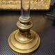 Brass crystal candlestick