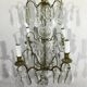 4 light bronze and crystal chandelier