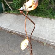 Lampadaire halogène vintage en cuivre à bras tressés édité par Massive