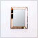 Miroir rectangulaire avec parclose rose attribué à Jacques Adnet - vers 1940