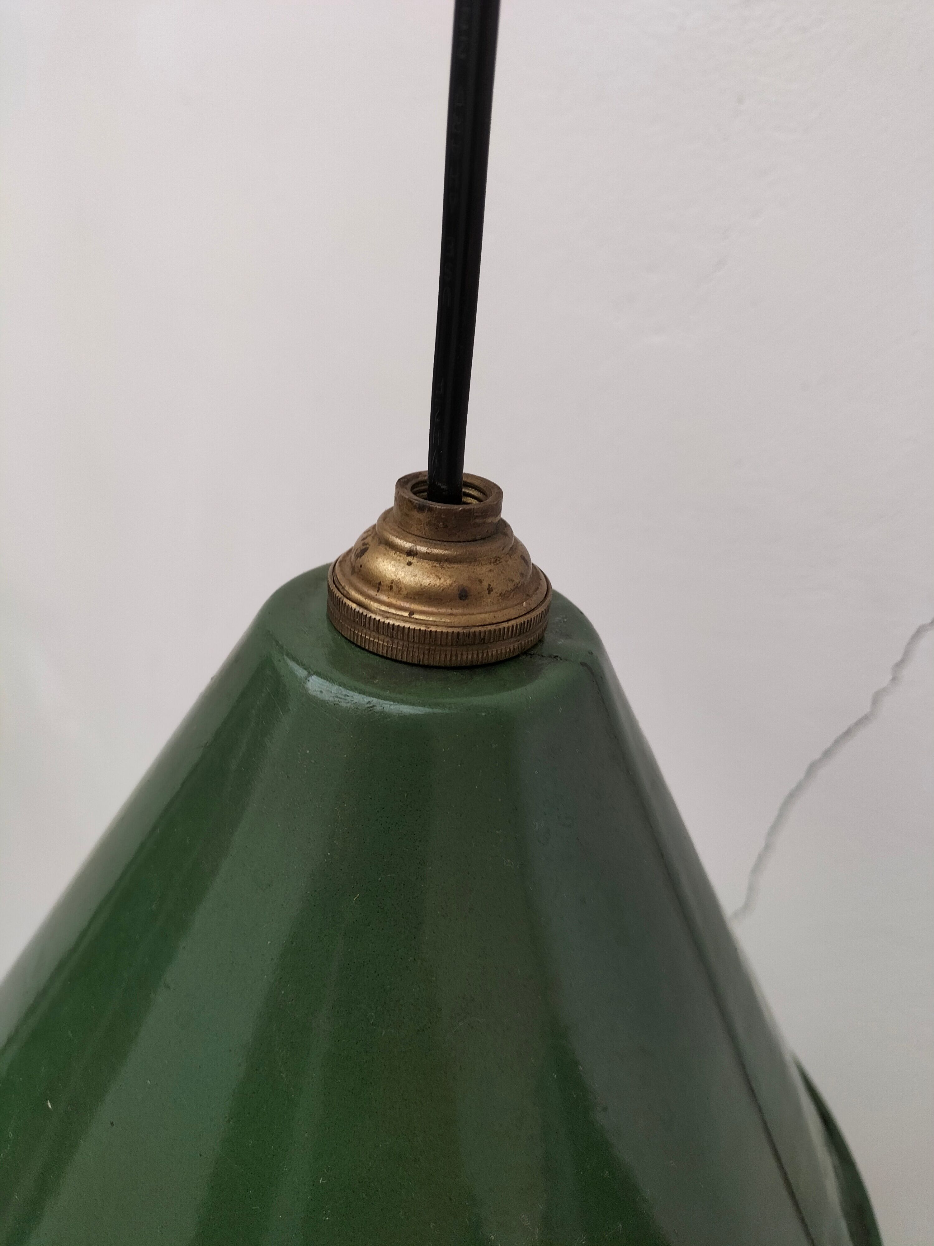 Pair of industrial hanging lamps