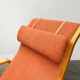 Mid-century modern Pulkka lounge chair by Ilmari Lappalainen for Asko, 1960s.