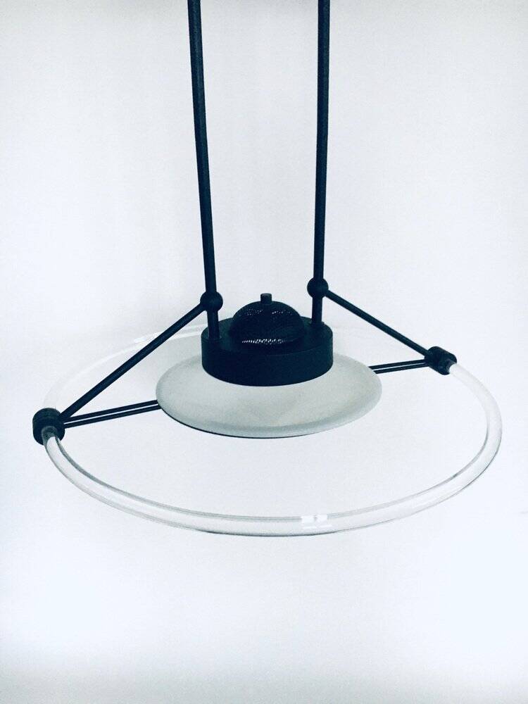 Black pendant lamp, 1980s