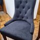 fauteuil capitonné velours noir design