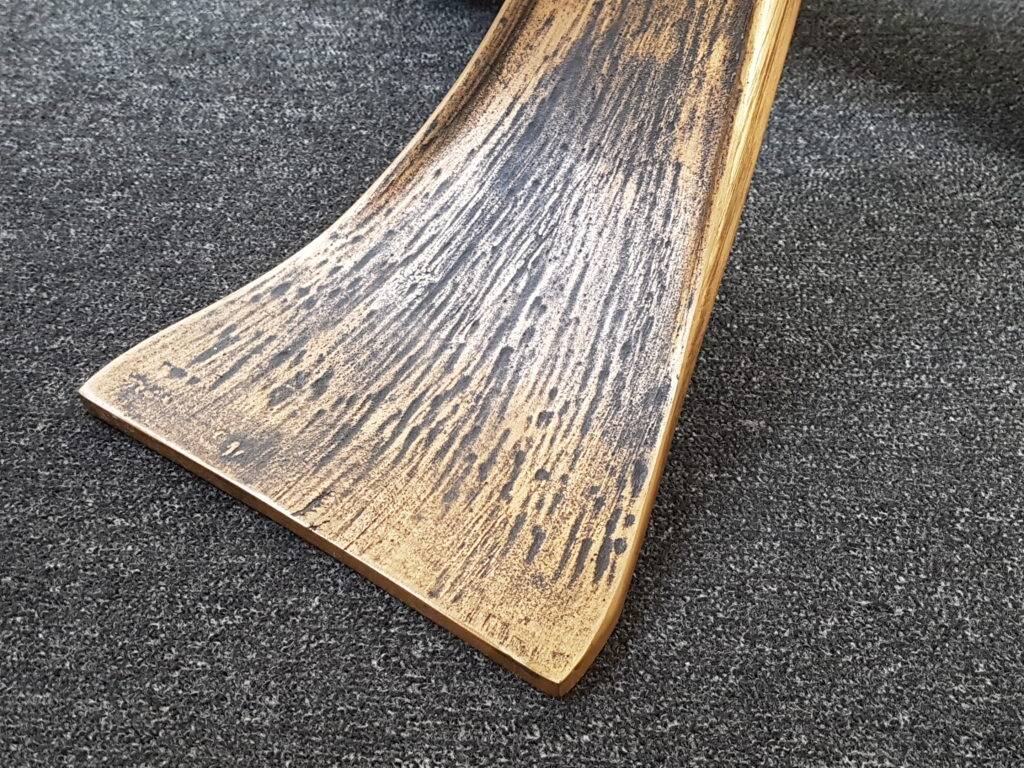 Vintage brutalist coffee table in bronze from the 1960s.
