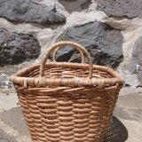 Small wicker basket with handles