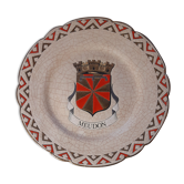 Emaux Longwy Ville de Meudon Hauts de Seine 92 Paris Plate Coat of arms Art deco