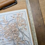 Vicenza, Italy, old map, printed in 1909. Authentic.