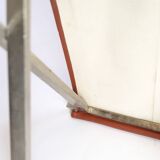 Stool Made In Brushed Steel With Cognac Leather By Michael Christensen