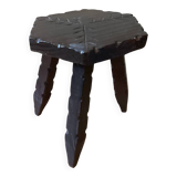 Tripod stool in raw wood art