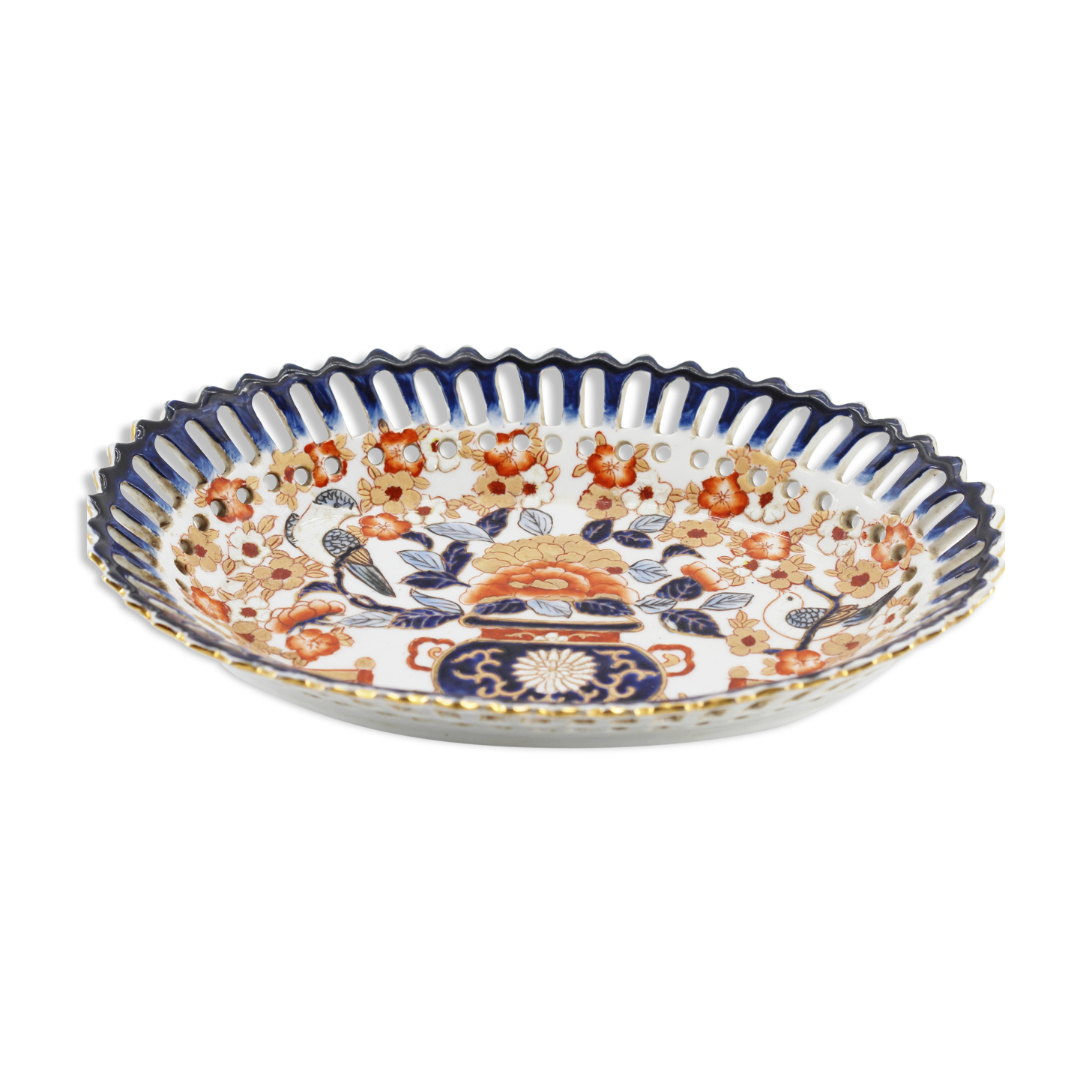 Plat central ajouré en porcelaine chinoise Adèle carey