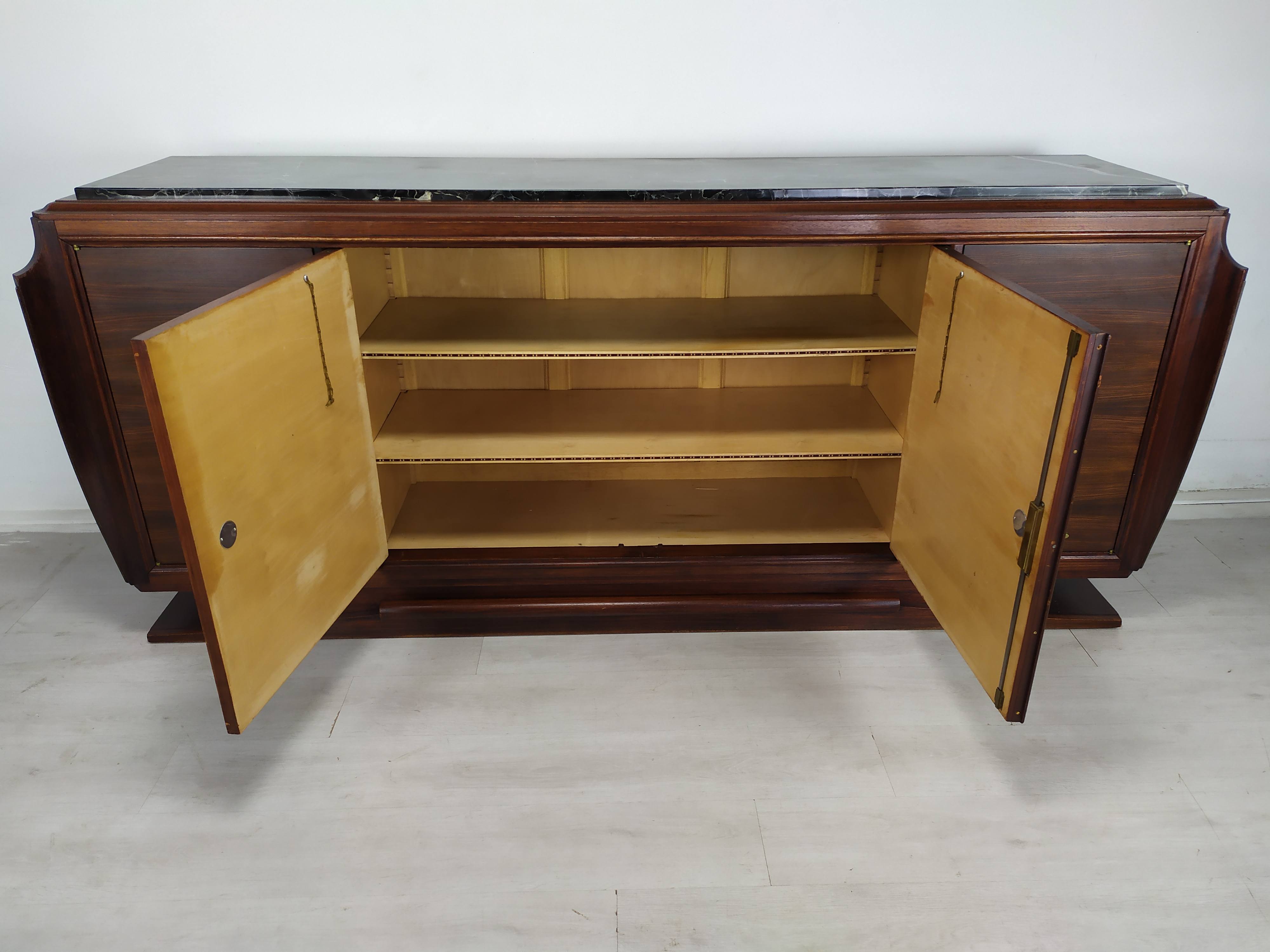 Enfilade art deco ebony of Macassar