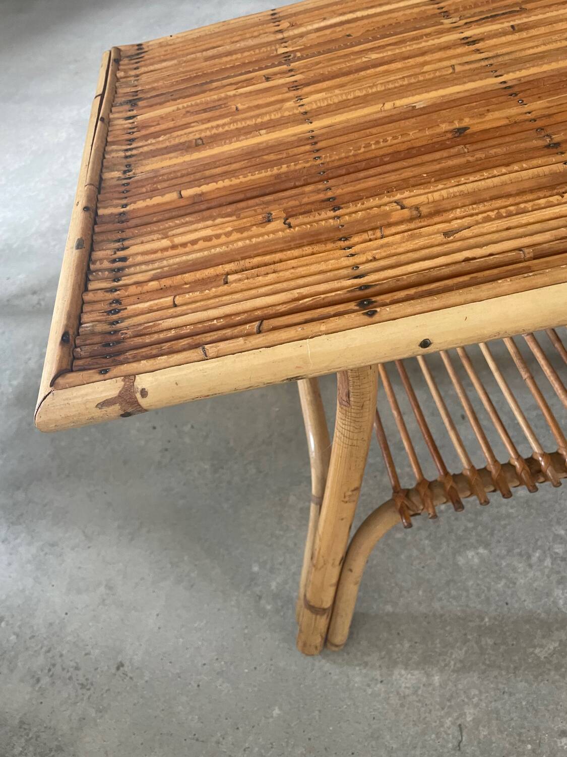 Rattan coffee table