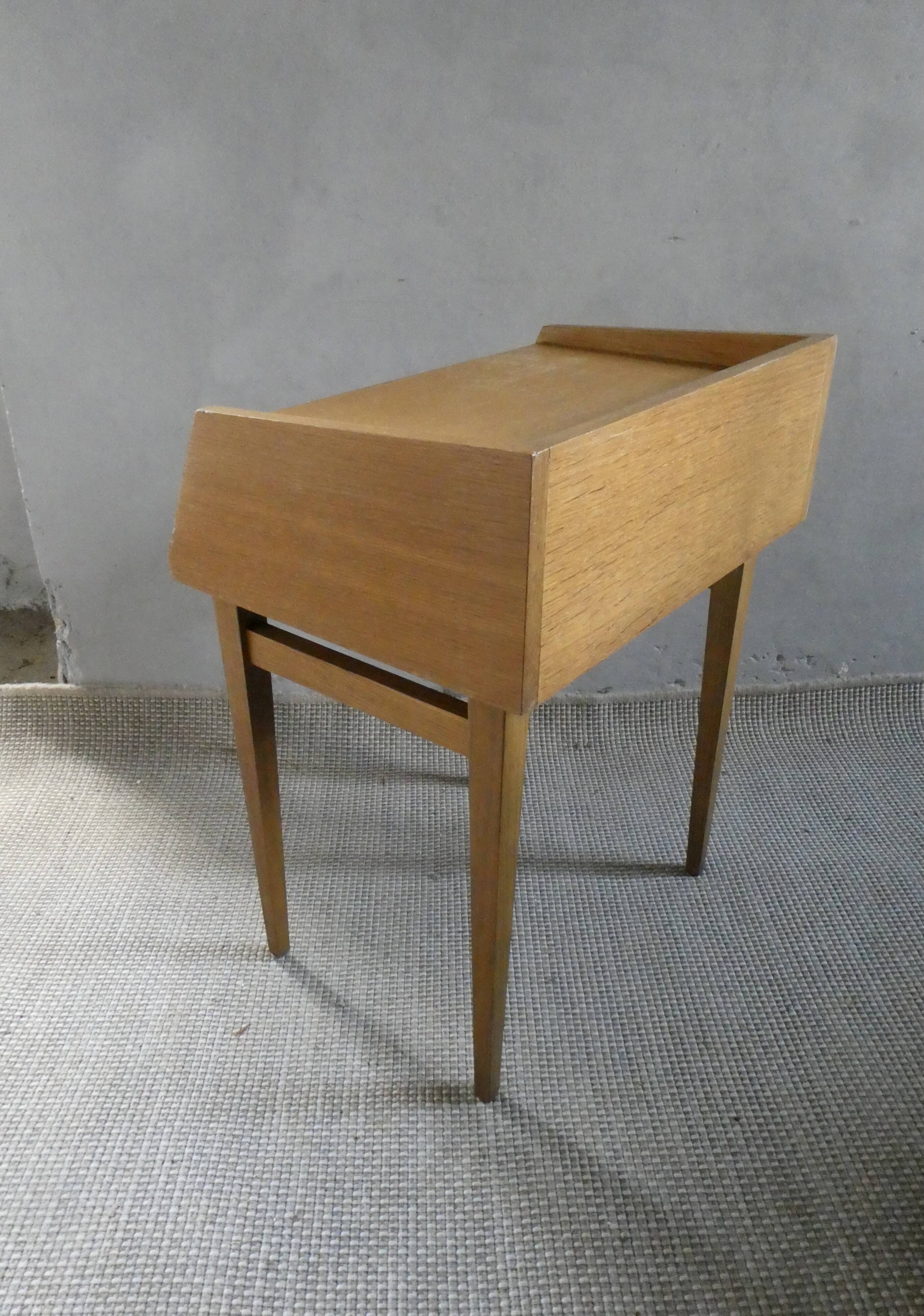Light wood bedside table from the 1960s.