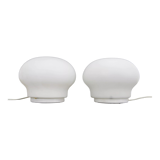 Set of Two Glass Table Lamps, 1970s