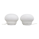 Set of Two Glass Table Lamps, 1970s