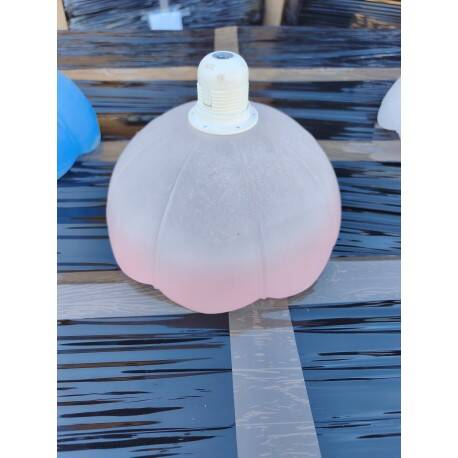 Vintage suspension in pink opaline glass