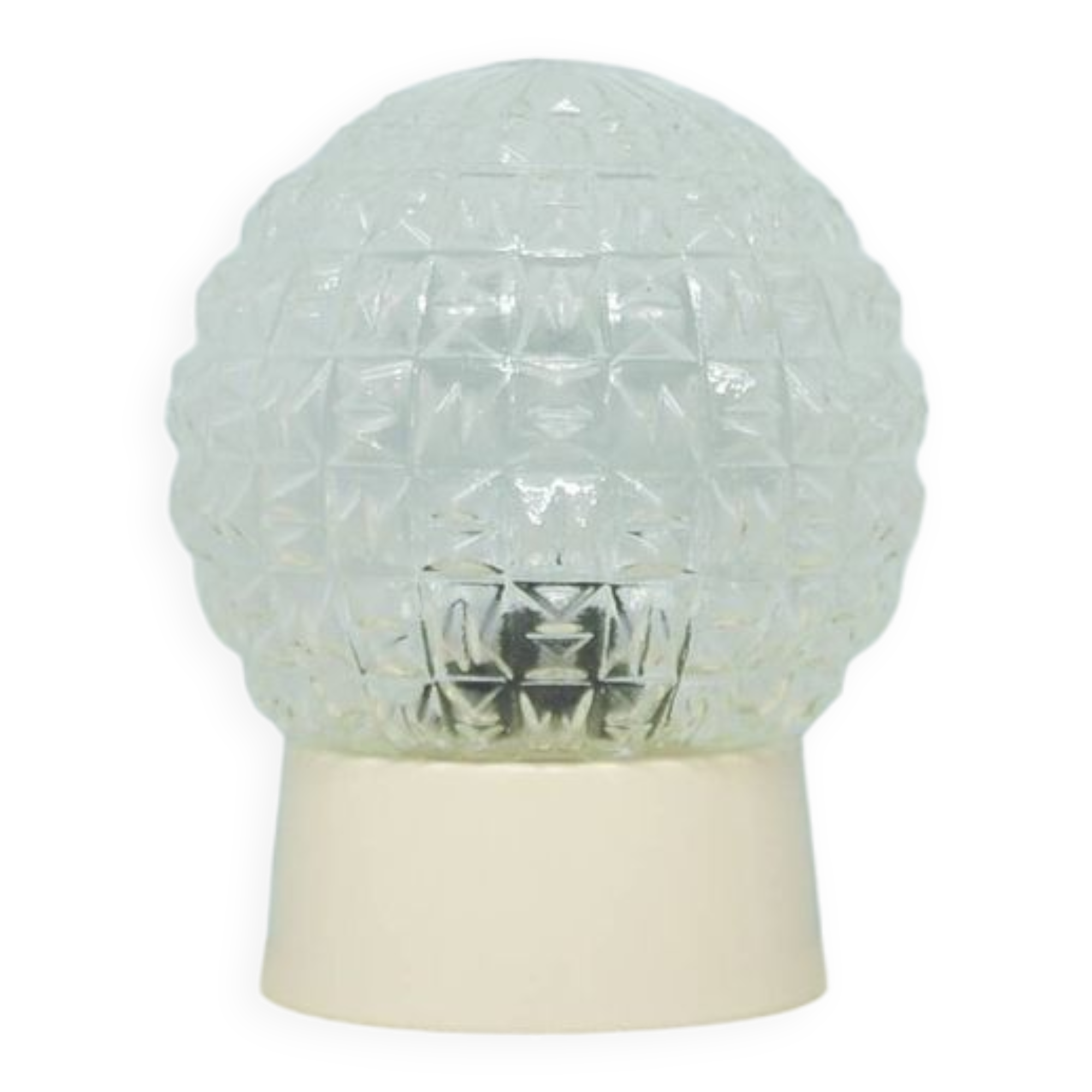 plafonnier rond en verre vintage