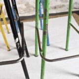 Set of 6 industrial high stools