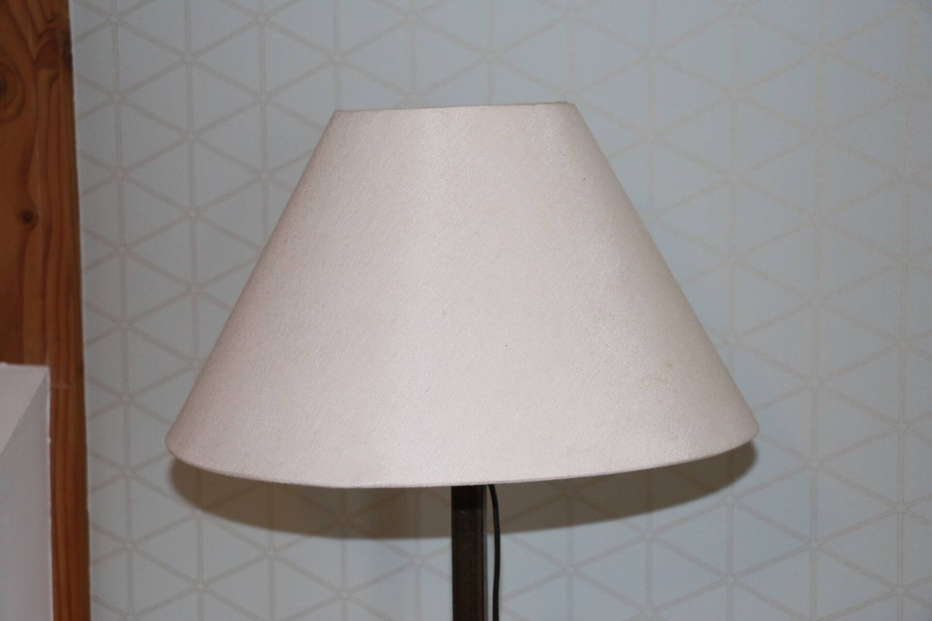 Brutalist cast iron tripod floor lamp