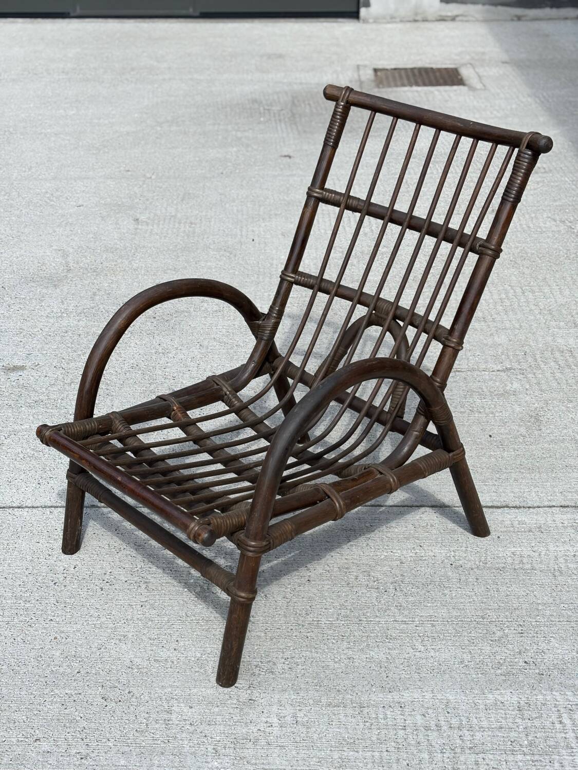 Bamboo armchair from the 70s