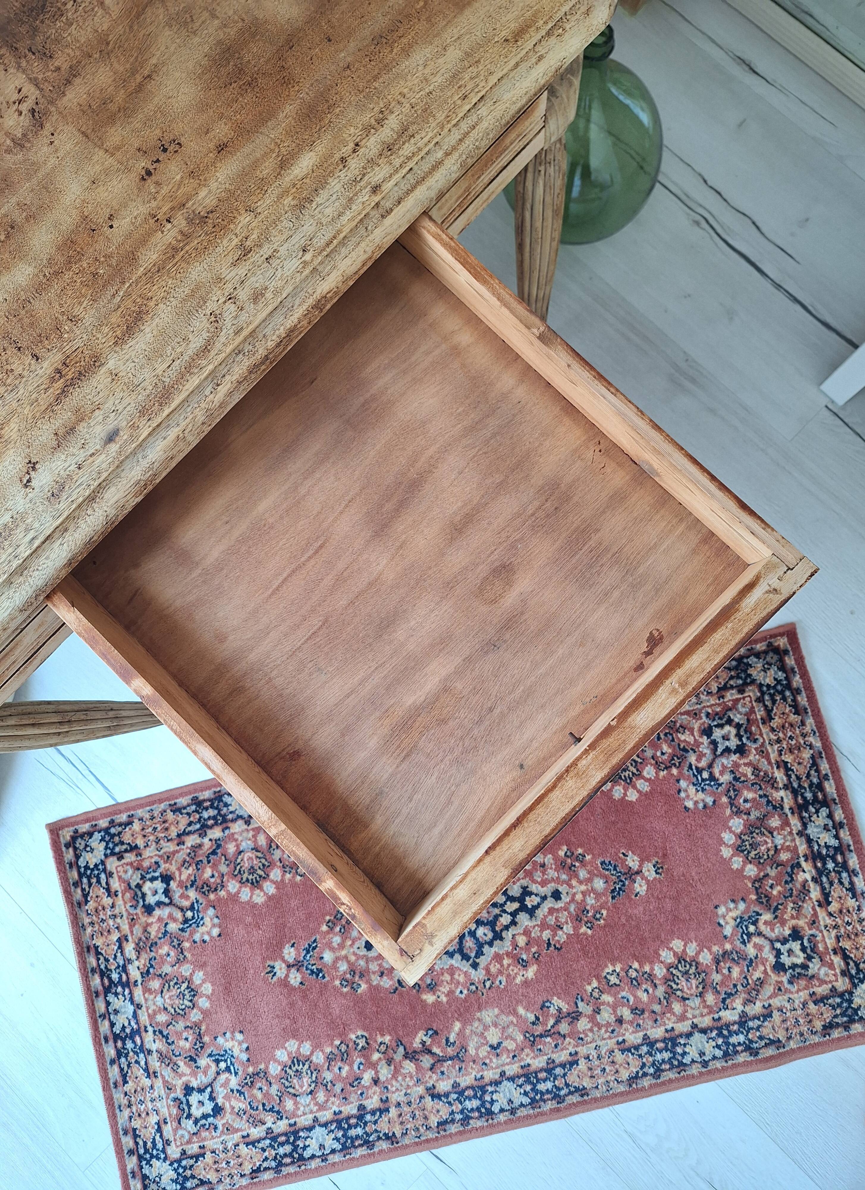 Desk / Side table / Art Deco console in solid wood from the 1930s-1940s
