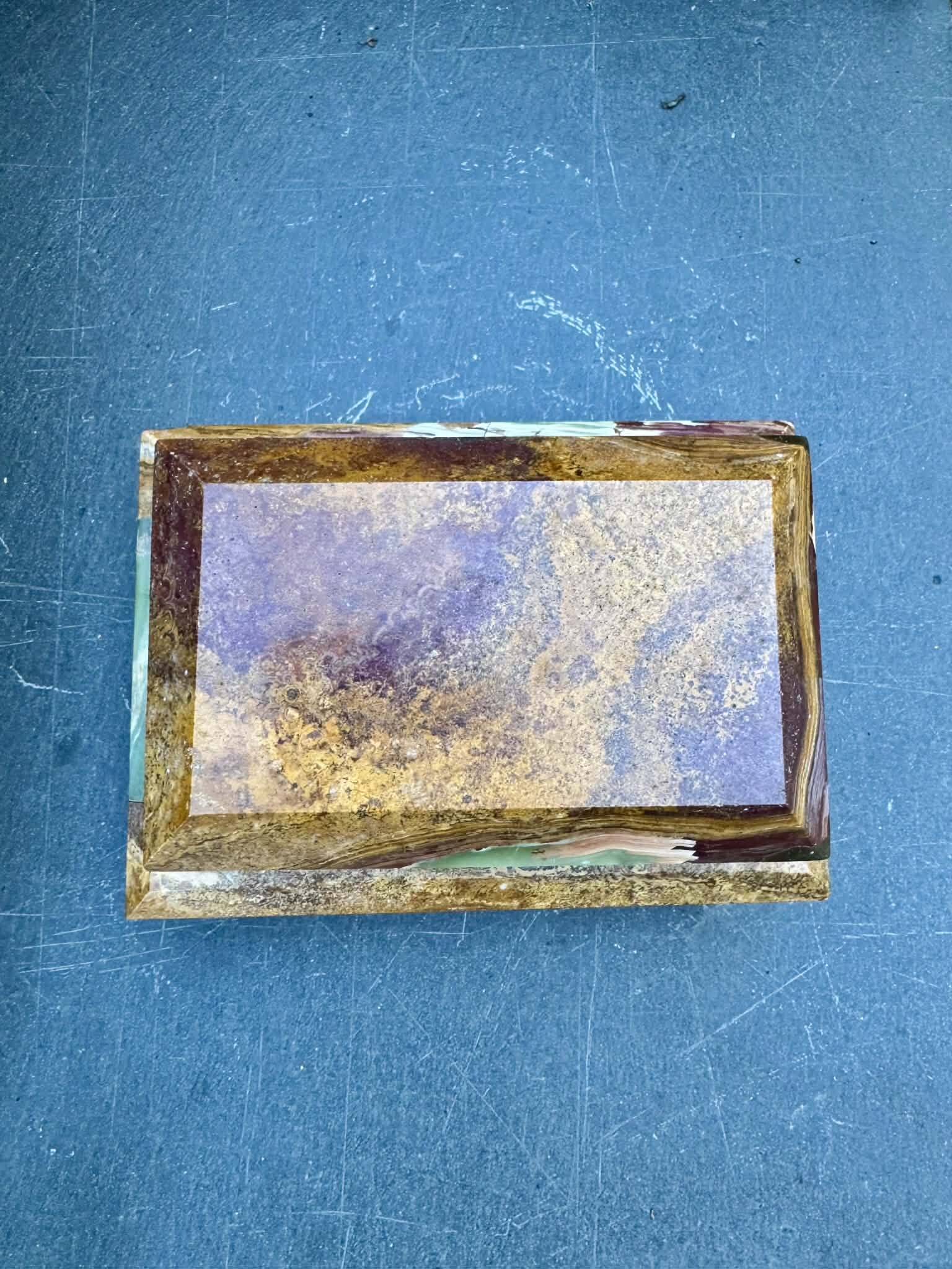 Onyx catchall box from the 1960s, vintage Italy.