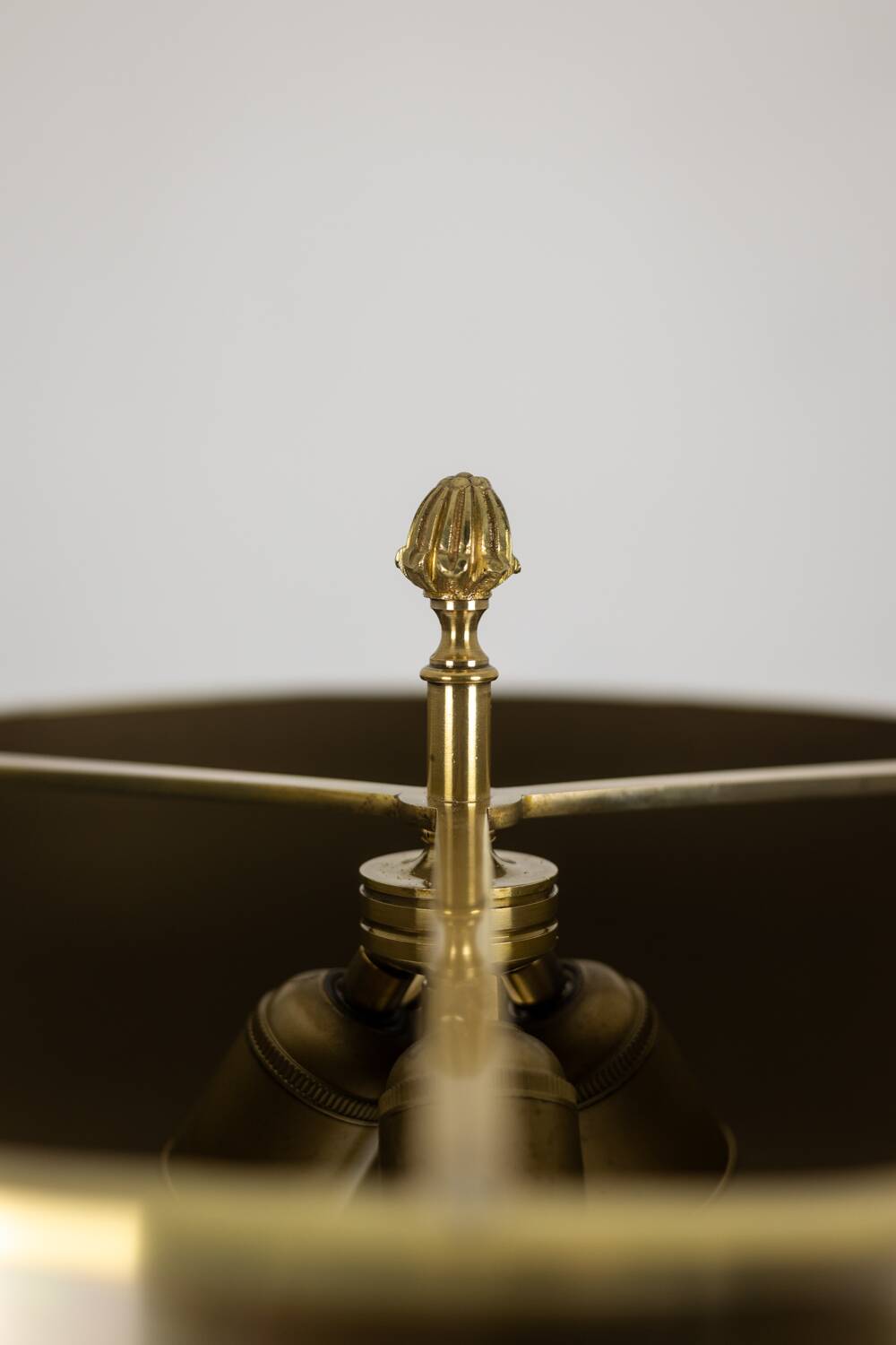 Bronze and resin egg lamp signed Maison Charles, 1970s.