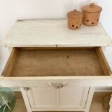 Antique patinated jam cupboard