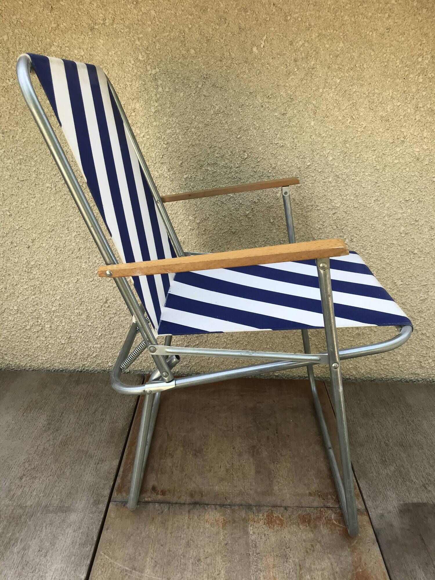 Old metal fold chair 1970