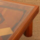 Square coffee table, handcrafted marquetry, 1985