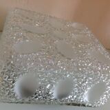 Structured/vintage glass square ceiling light 60s-70s