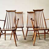 Set de 4 chaises de salle à manger en bois par Ercol