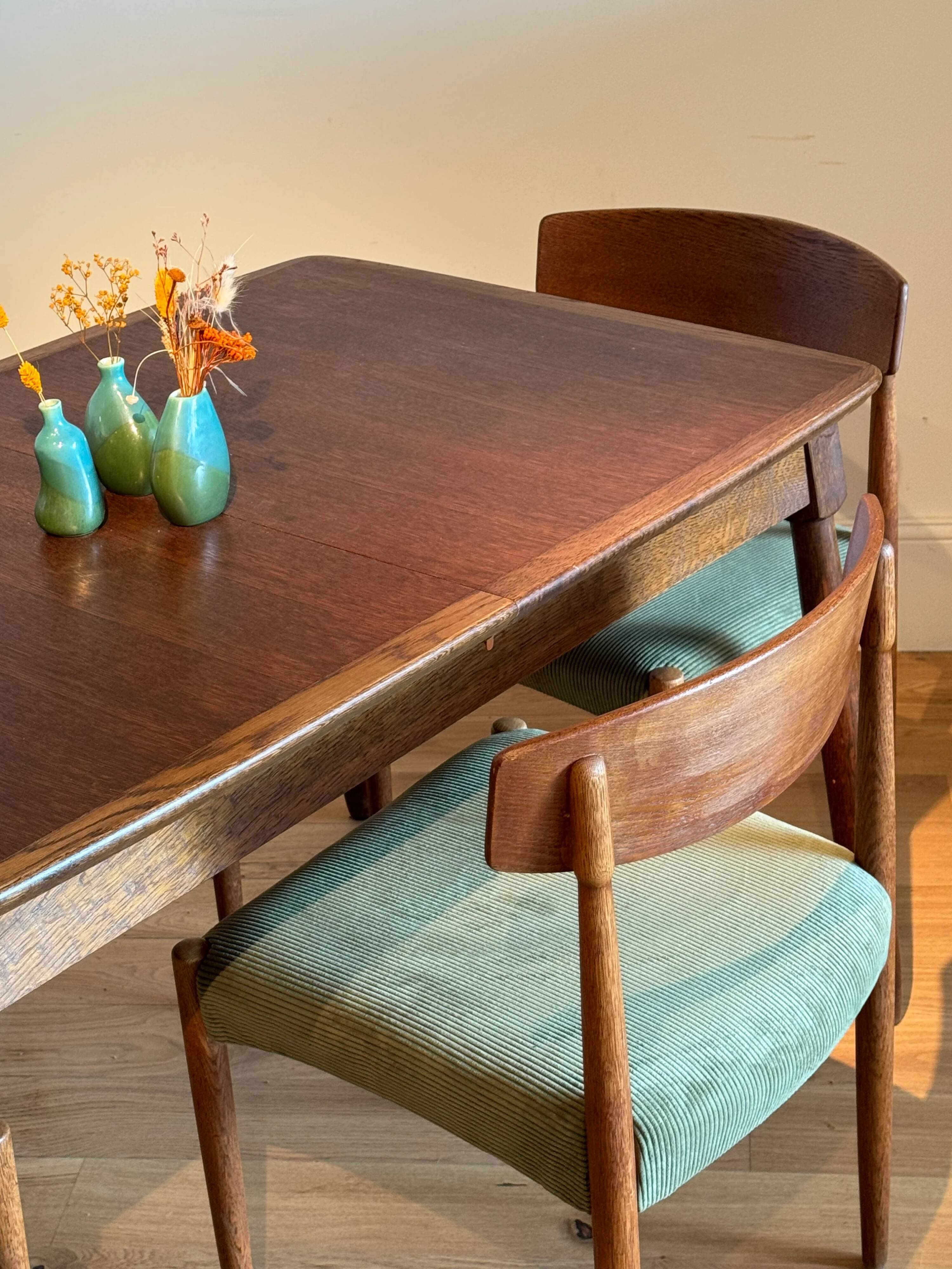 Vintage Scandinavian oak table "Mette"