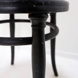 Thonet black bentwood stool - 20th