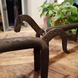 Pair of fireplace chenets