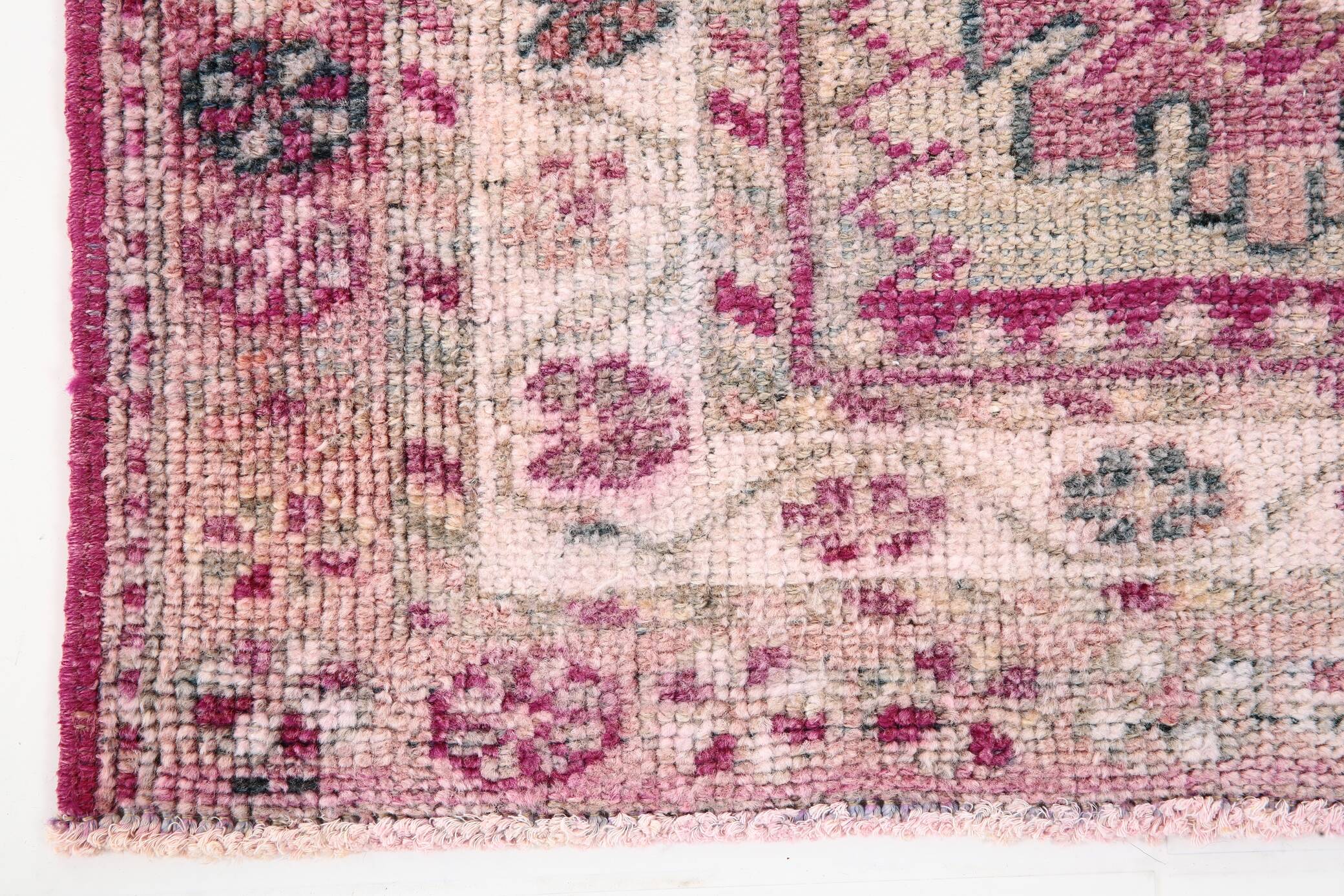 Shades of Pink Turkish Hallway Runner Rug, 78x360 Cm