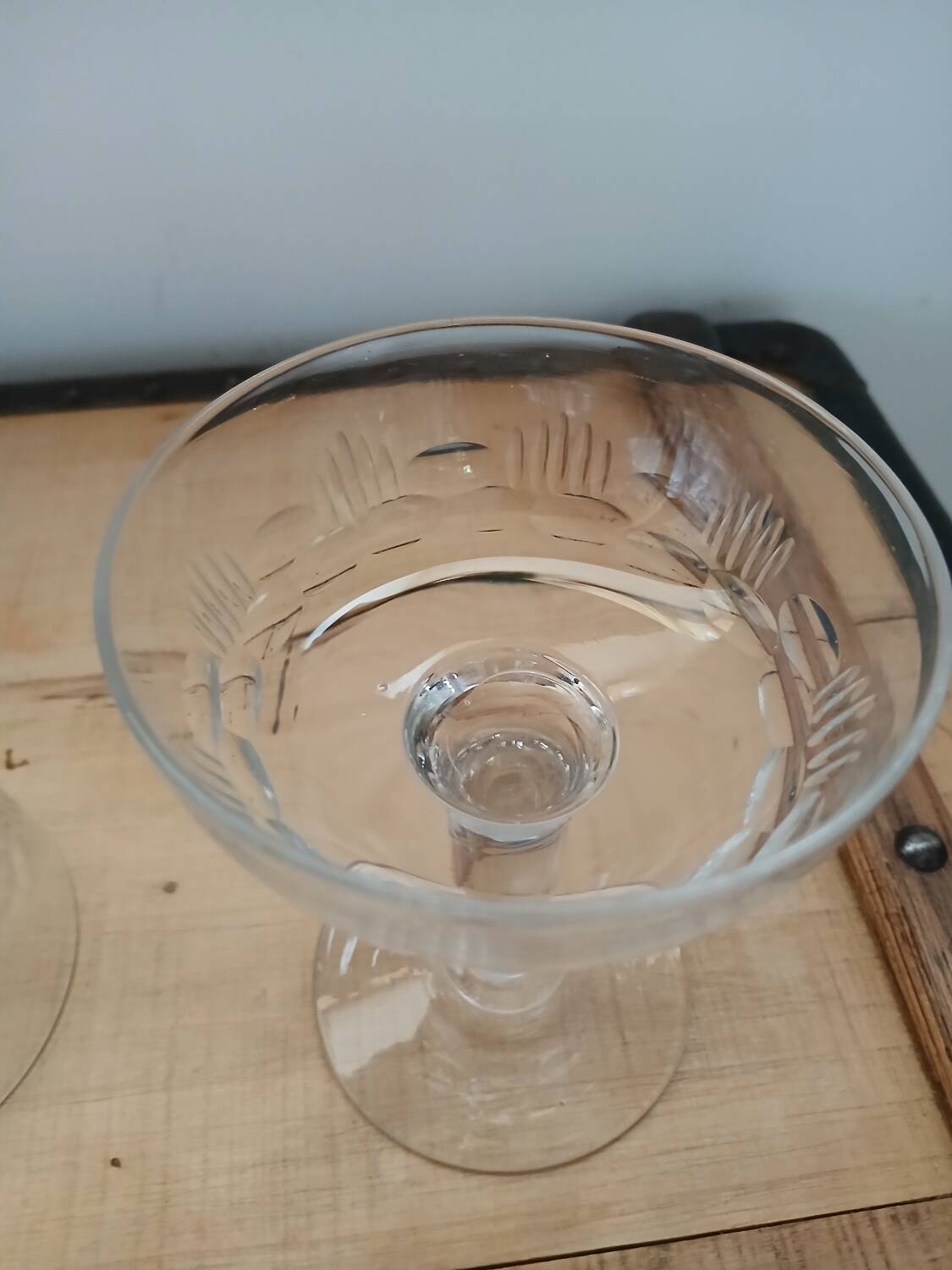 11 antique champagne glasses