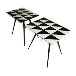lot de 2 tables bois