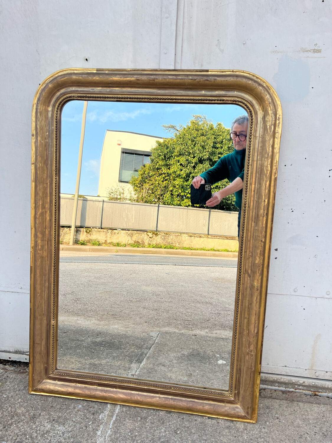Miroir doré Louis Philippe