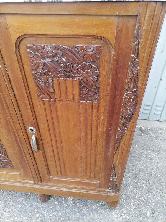 Old furniture bahut buffet mahogany art deco