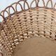 Large vintage woven rattan cache-pot