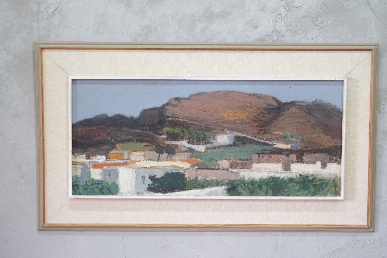Gideon Isaksson, Scandinavian Modern Painting, 1960s, Oil on Panel, Framed