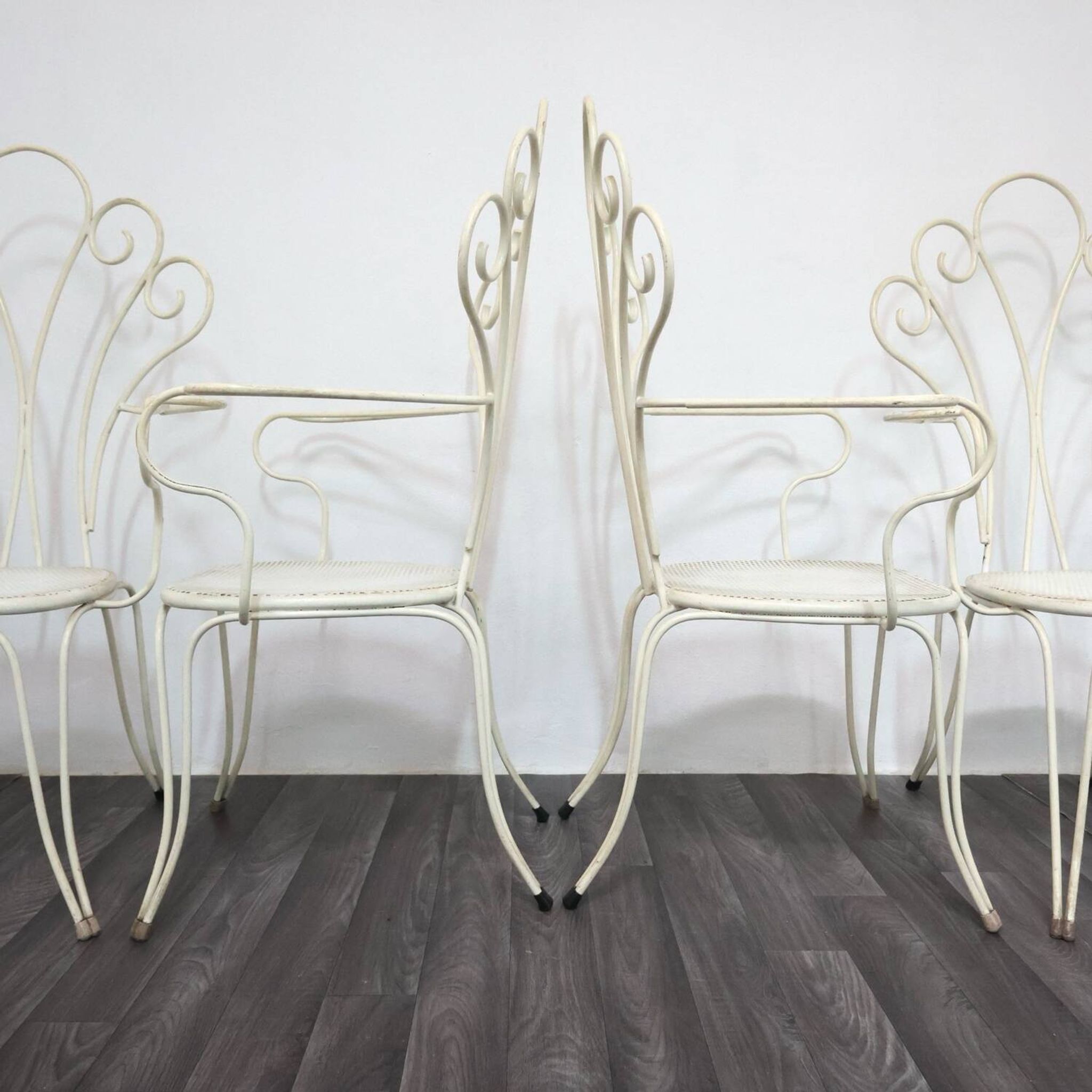 Lio Carminati Sedie Da Giardino 4 Pz Design Anni 50 Modernariato