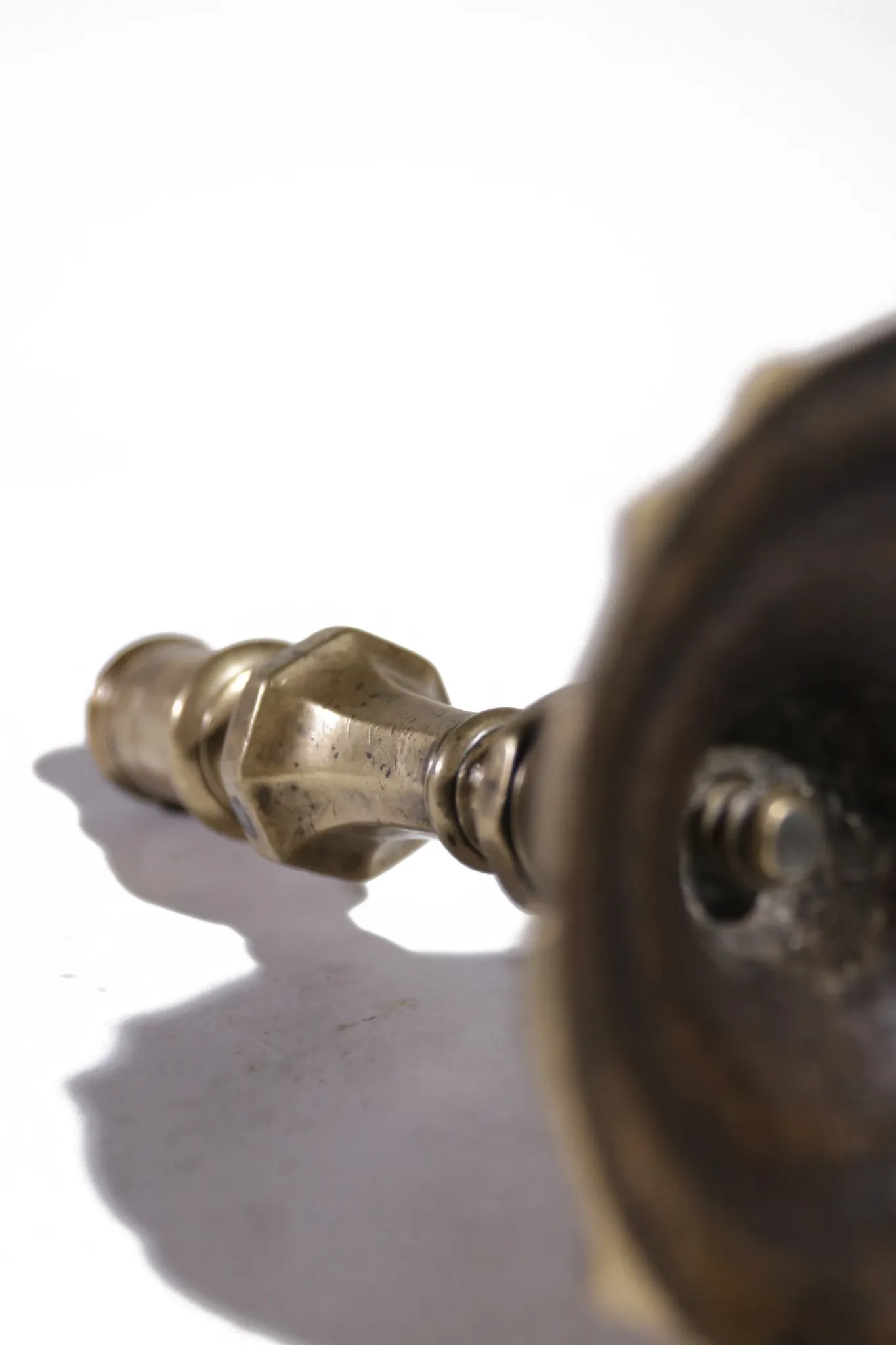 French 18th-century brass candlestick – Louis XV