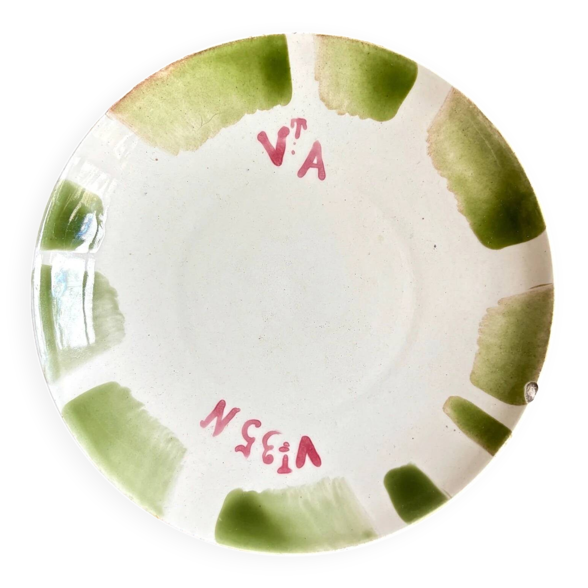 Green chromatic dessert plate no. 2